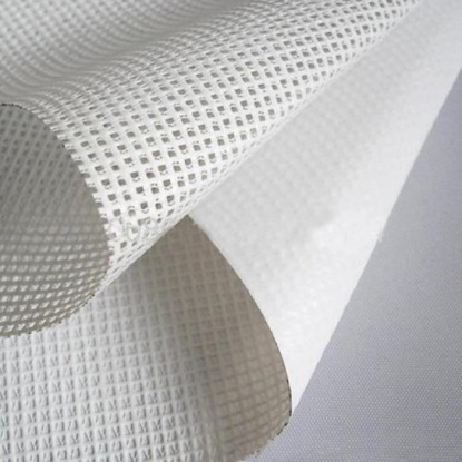 Wind Resistant PVC Mesh Fencing Vinyl Coated Polyester Mesh For Commercial  Large Format Mesh Banners